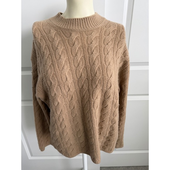 Vince Sweaters - Vince Womens Wool/Cashmere Blend Twisted Cable Sweater M